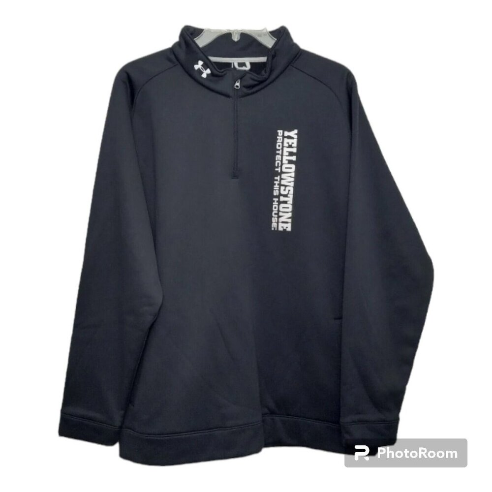 Under Armour Sweater Men's 2XL Quarter 1/4 Zip Mockneck Pullover Softshell Gorp